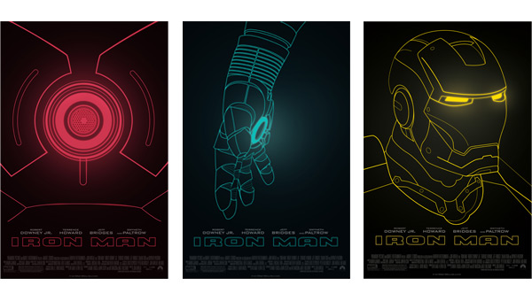 3 three Ironman posters